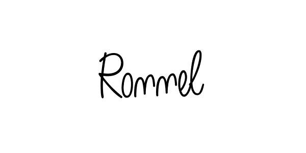 How to make Ronnel name signature. Use Angelique-Rose-font-FFP style for creating short signs online. This is the latest handwritten sign. Ronnel signature style 5 images and pictures png