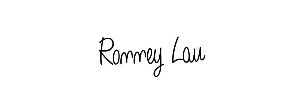 You should practise on your own different ways (Angelique-Rose-font-FFP) to write your name (Ronney Lau) in signature. don't let someone else do it for you. Ronney Lau signature style 5 images and pictures png