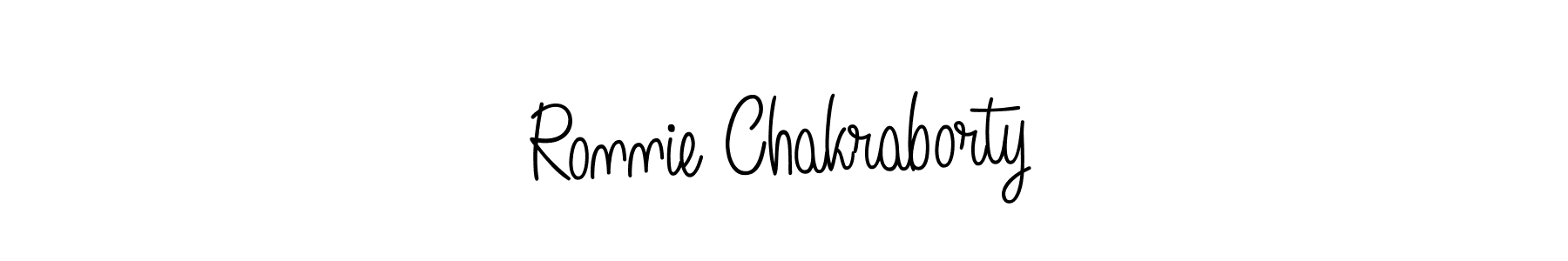 Make a beautiful signature design for name Ronnie Chakraborty. With this signature (Angelique-Rose-font-FFP) style, you can create a handwritten signature for free. Ronnie Chakraborty signature style 5 images and pictures png
