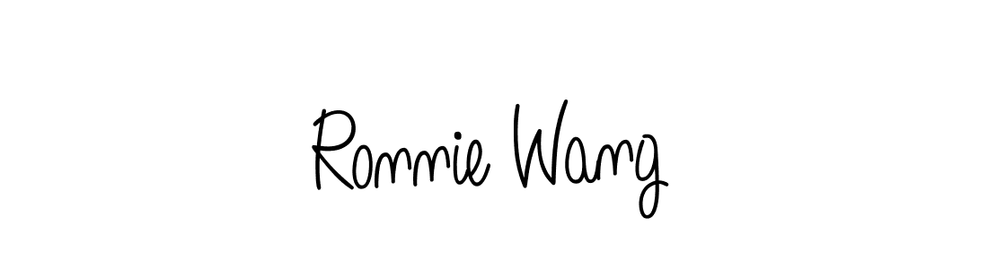 The best way (Angelique-Rose-font-FFP) to make a short signature is to pick only two or three words in your name. The name Ronnie Wang include a total of six letters. For converting this name. Ronnie Wang signature style 5 images and pictures png
