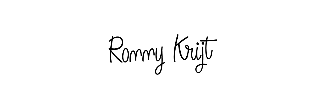 You should practise on your own different ways (Angelique-Rose-font-FFP) to write your name (Ronny Krijt) in signature. don't let someone else do it for you. Ronny Krijt signature style 5 images and pictures png