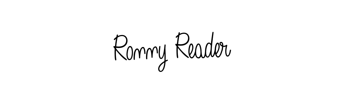 Design your own signature with our free online signature maker. With this signature software, you can create a handwritten (Angelique-Rose-font-FFP) signature for name Ronny Reader. Ronny Reader signature style 5 images and pictures png