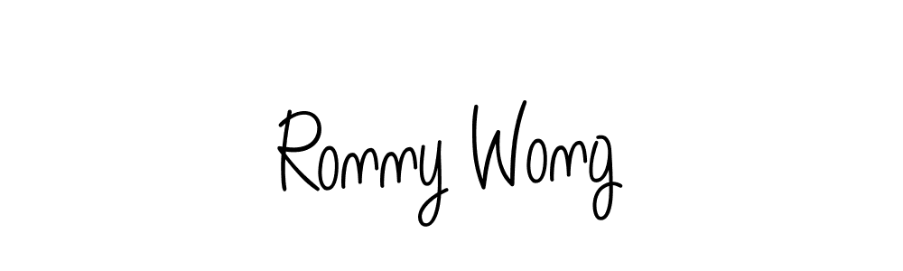 Ronny Wong stylish signature style. Best Handwritten Sign (Angelique-Rose-font-FFP) for my name. Handwritten Signature Collection Ideas for my name Ronny Wong. Ronny Wong signature style 5 images and pictures png
