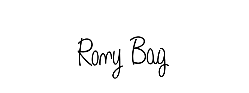 The best way (Angelique-Rose-font-FFP) to make a short signature is to pick only two or three words in your name. The name Rony Bag include a total of six letters. For converting this name. Rony Bag signature style 5 images and pictures png