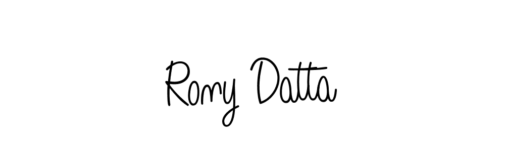 How to make Rony Datta name signature. Use Angelique-Rose-font-FFP style for creating short signs online. This is the latest handwritten sign. Rony Datta signature style 5 images and pictures png