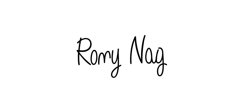 Make a beautiful signature design for name Rony Nag. With this signature (Angelique-Rose-font-FFP) style, you can create a handwritten signature for free. Rony Nag signature style 5 images and pictures png