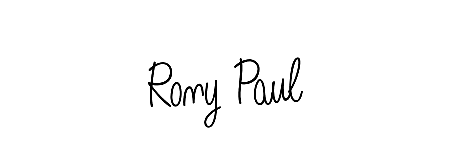 Check out images of Autograph of Rony Paul name. Actor Rony Paul Signature Style. Angelique-Rose-font-FFP is a professional sign style online. Rony Paul signature style 5 images and pictures png