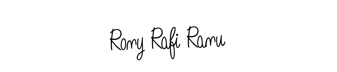 Make a short Rony Rafi Ranu signature style. Manage your documents anywhere anytime using Angelique-Rose-font-FFP. Create and add eSignatures, submit forms, share and send files easily. Rony Rafi Ranu signature style 5 images and pictures png