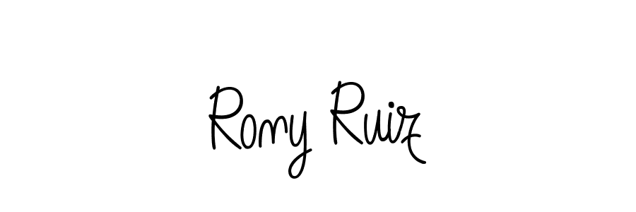 Also we have Rony Ruiz name is the best signature style. Create professional handwritten signature collection using Angelique-Rose-font-FFP autograph style. Rony Ruiz signature style 5 images and pictures png