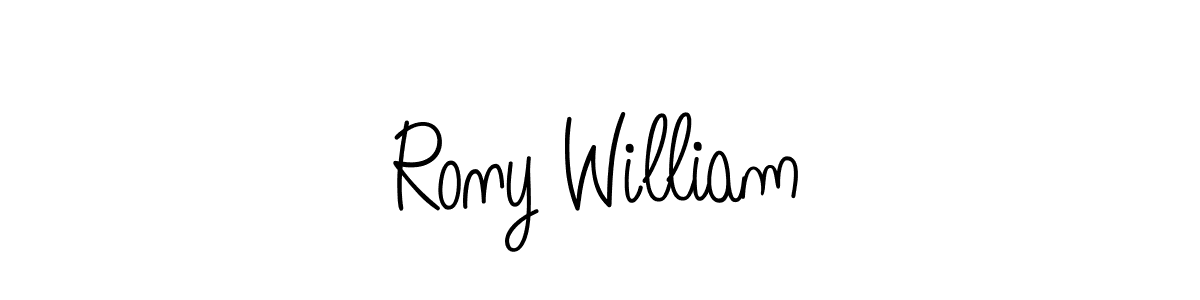 This is the best signature style for the Rony William name. Also you like these signature font (Angelique-Rose-font-FFP). Mix name signature. Rony William signature style 5 images and pictures png