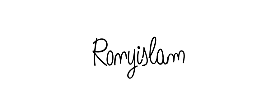 Similarly Angelique-Rose-font-FFP is the best handwritten signature design. Signature creator online .You can use it as an online autograph creator for name Ronyislam. Ronyislam signature style 5 images and pictures png