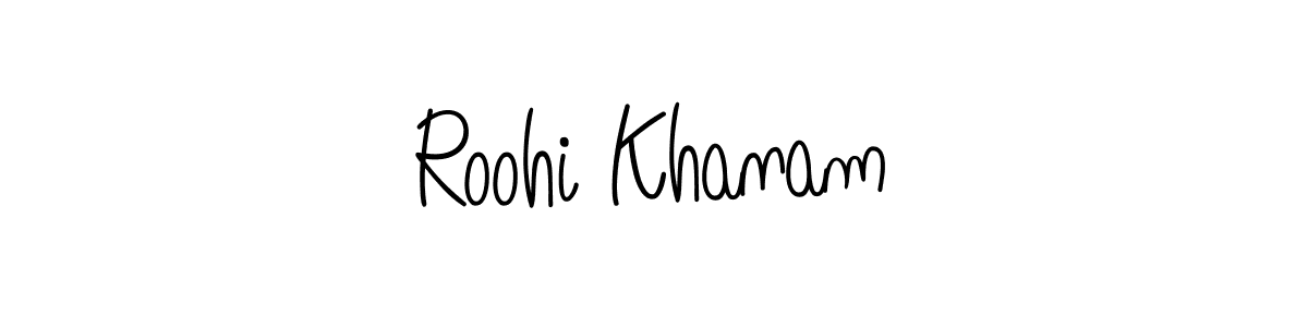 Roohi Khanam stylish signature style. Best Handwritten Sign (Angelique-Rose-font-FFP) for my name. Handwritten Signature Collection Ideas for my name Roohi Khanam. Roohi Khanam signature style 5 images and pictures png