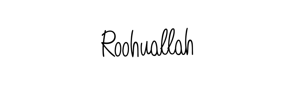 The best way (Angelique-Rose-font-FFP) to make a short signature is to pick only two or three words in your name. The name Roohuallah include a total of six letters. For converting this name. Roohuallah signature style 5 images and pictures png