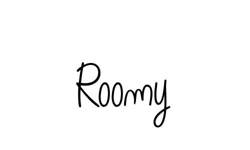 Use a signature maker to create a handwritten signature online. With this signature software, you can design (Angelique-Rose-font-FFP) your own signature for name Roomy. Roomy signature style 5 images and pictures png