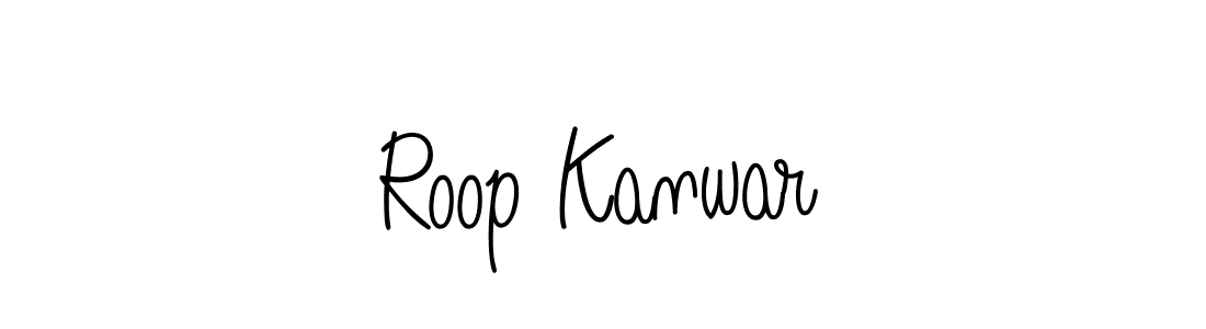 Make a beautiful signature design for name Roop Kanwar. With this signature (Angelique-Rose-font-FFP) style, you can create a handwritten signature for free. Roop Kanwar signature style 5 images and pictures png
