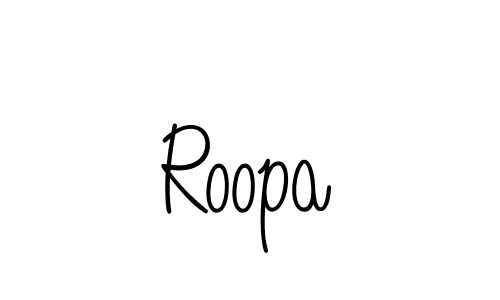 Create a beautiful signature design for name Roopa. With this signature (Angelique-Rose-font-FFP) fonts, you can make a handwritten signature for free. Roopa signature style 5 images and pictures png