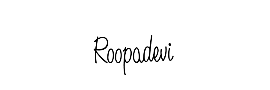 Make a beautiful signature design for name Roopadevi. With this signature (Angelique-Rose-font-FFP) style, you can create a handwritten signature for free. Roopadevi signature style 5 images and pictures png