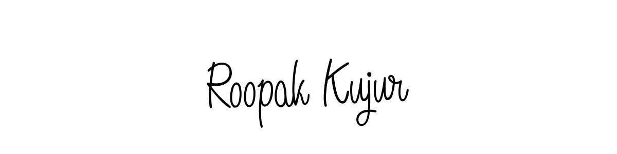 The best way (Angelique-Rose-font-FFP) to make a short signature is to pick only two or three words in your name. The name Roopak Kujur include a total of six letters. For converting this name. Roopak Kujur signature style 5 images and pictures png