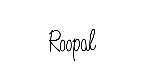 Use a signature maker to create a handwritten signature online. With this signature software, you can design (Angelique-Rose-font-FFP) your own signature for name Roopal. Roopal signature style 5 images and pictures png