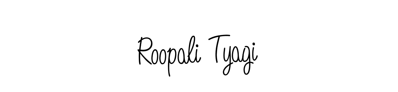 Create a beautiful signature design for name Roopali Tyagi. With this signature (Angelique-Rose-font-FFP) fonts, you can make a handwritten signature for free. Roopali Tyagi signature style 5 images and pictures png