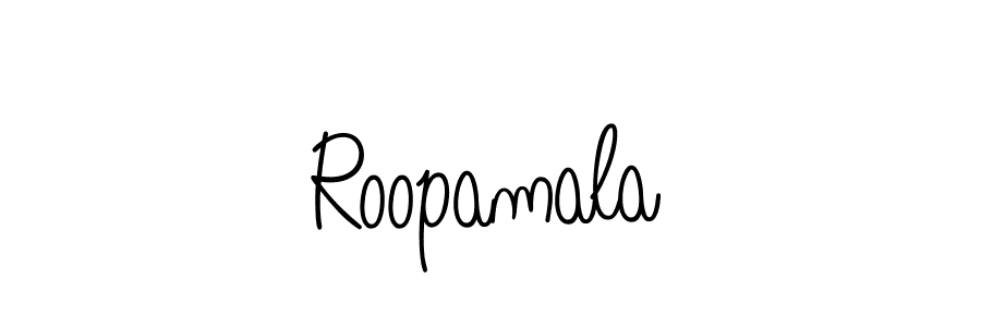 Design your own signature with our free online signature maker. With this signature software, you can create a handwritten (Angelique-Rose-font-FFP) signature for name Roopamala. Roopamala signature style 5 images and pictures png