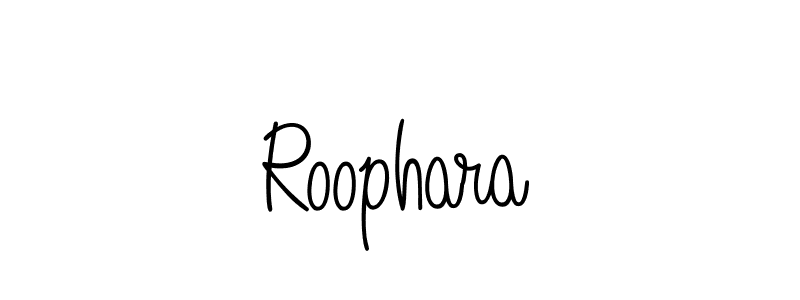 Use a signature maker to create a handwritten signature online. With this signature software, you can design (Angelique-Rose-font-FFP) your own signature for name Roophara. Roophara signature style 5 images and pictures png