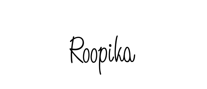 Roopika stylish signature style. Best Handwritten Sign (Angelique-Rose-font-FFP) for my name. Handwritten Signature Collection Ideas for my name Roopika. Roopika signature style 5 images and pictures png