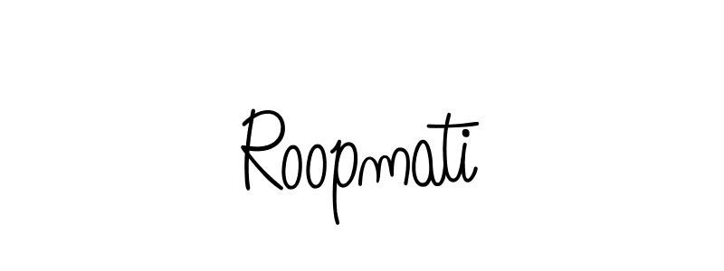 You should practise on your own different ways (Angelique-Rose-font-FFP) to write your name (Roopmati) in signature. don't let someone else do it for you. Roopmati signature style 5 images and pictures png