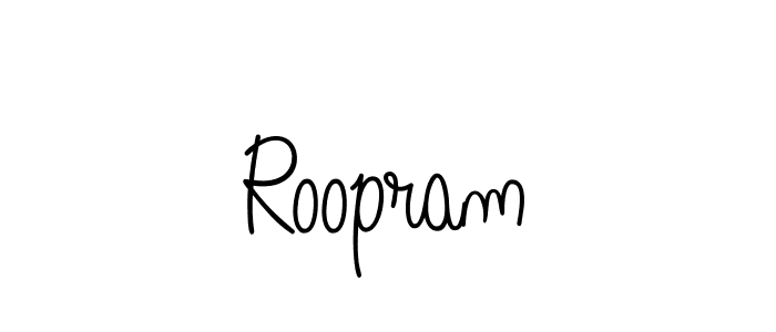 Roopram stylish signature style. Best Handwritten Sign (Angelique-Rose-font-FFP) for my name. Handwritten Signature Collection Ideas for my name Roopram. Roopram signature style 5 images and pictures png