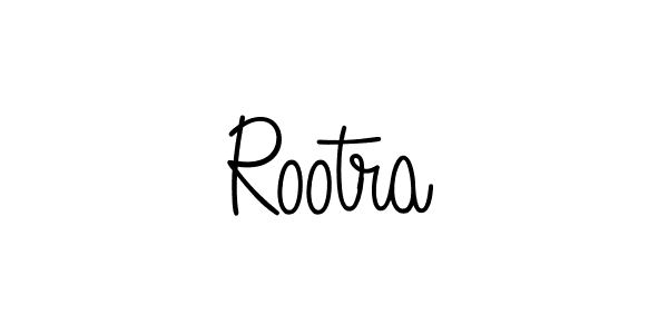 Create a beautiful signature design for name Rootra. With this signature (Angelique-Rose-font-FFP) fonts, you can make a handwritten signature for free. Rootra signature style 5 images and pictures png