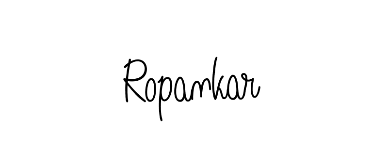 Use a signature maker to create a handwritten signature online. With this signature software, you can design (Angelique-Rose-font-FFP) your own signature for name Ropankar. Ropankar signature style 5 images and pictures png