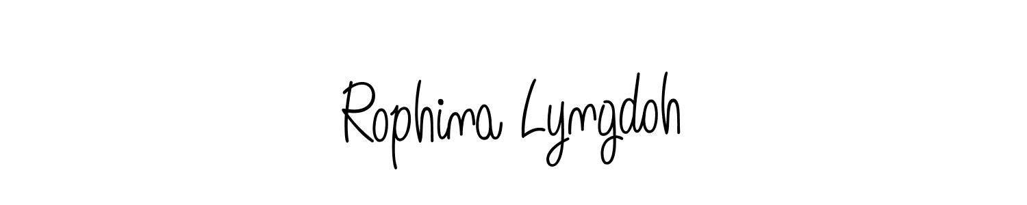 Use a signature maker to create a handwritten signature online. With this signature software, you can design (Angelique-Rose-font-FFP) your own signature for name Rophina Lyngdoh. Rophina Lyngdoh signature style 5 images and pictures png