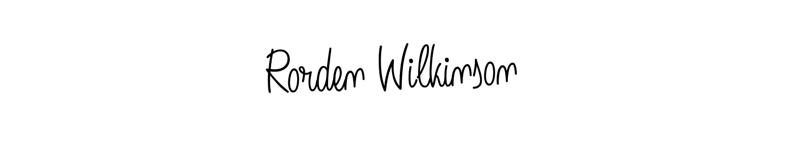 Use a signature maker to create a handwritten signature online. With this signature software, you can design (Angelique-Rose-font-FFP) your own signature for name Rorden Wilkinson. Rorden Wilkinson signature style 5 images and pictures png