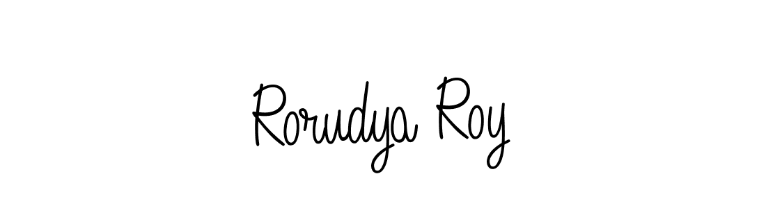 Design your own signature with our free online signature maker. With this signature software, you can create a handwritten (Angelique-Rose-font-FFP) signature for name Rorudya Roy. Rorudya Roy signature style 5 images and pictures png