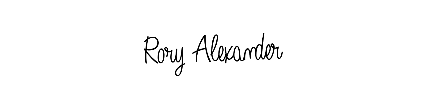 The best way (Angelique-Rose-font-FFP) to make a short signature is to pick only two or three words in your name. The name Rory Alexander include a total of six letters. For converting this name. Rory Alexander signature style 5 images and pictures png