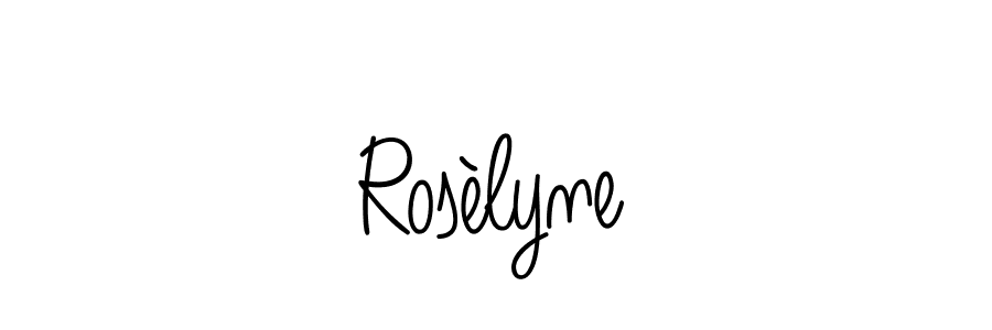 The best way (Angelique-Rose-font-FFP) to make a short signature is to pick only two or three words in your name. The name Rosèlyne include a total of six letters. For converting this name. Rosèlyne signature style 5 images and pictures png