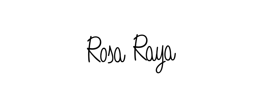 Use a signature maker to create a handwritten signature online. With this signature software, you can design (Angelique-Rose-font-FFP) your own signature for name Rosa Raya. Rosa Raya signature style 5 images and pictures png