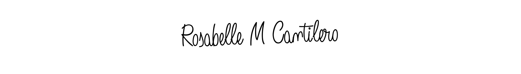 How to make Rosabelle M Cantilero name signature. Use Angelique-Rose-font-FFP style for creating short signs online. This is the latest handwritten sign. Rosabelle M Cantilero signature style 5 images and pictures png