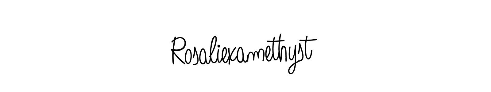 How to make Rosaliexamethyst signature? Angelique-Rose-font-FFP is a professional autograph style. Create handwritten signature for Rosaliexamethyst name. Rosaliexamethyst signature style 5 images and pictures png