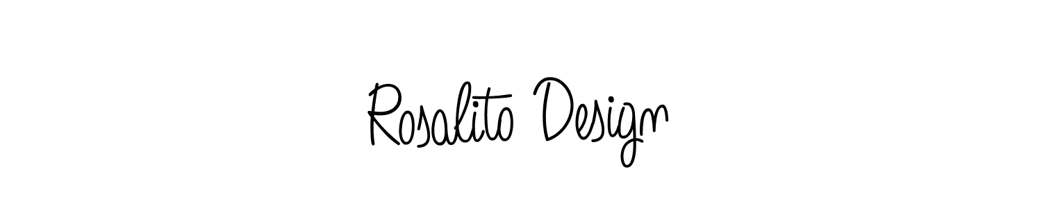 Rosalito Design stylish signature style. Best Handwritten Sign (Angelique-Rose-font-FFP) for my name. Handwritten Signature Collection Ideas for my name Rosalito Design. Rosalito Design signature style 5 images and pictures png