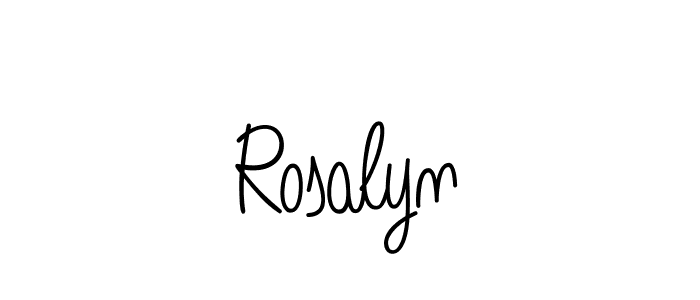 You should practise on your own different ways (Angelique-Rose-font-FFP) to write your name (Rosalyn) in signature. don't let someone else do it for you. Rosalyn signature style 5 images and pictures png