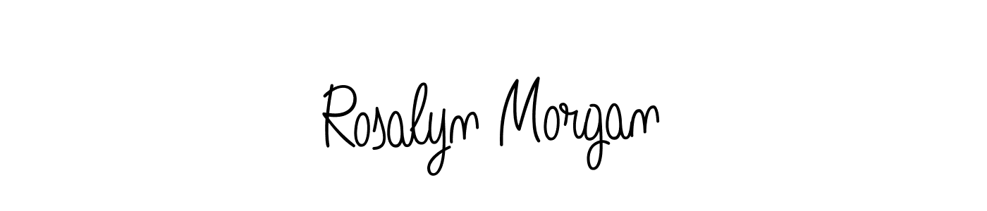 You should practise on your own different ways (Angelique-Rose-font-FFP) to write your name (Rosalyn Morgan) in signature. don't let someone else do it for you. Rosalyn Morgan signature style 5 images and pictures png