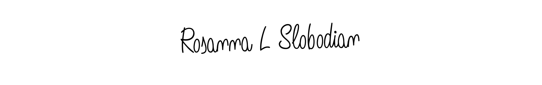 Design your own signature with our free online signature maker. With this signature software, you can create a handwritten (Angelique-Rose-font-FFP) signature for name Rosanna L Slobodian. Rosanna L Slobodian signature style 5 images and pictures png