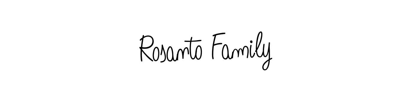 You should practise on your own different ways (Angelique-Rose-font-FFP) to write your name (Rosanto Family) in signature. don't let someone else do it for you. Rosanto Family signature style 5 images and pictures png