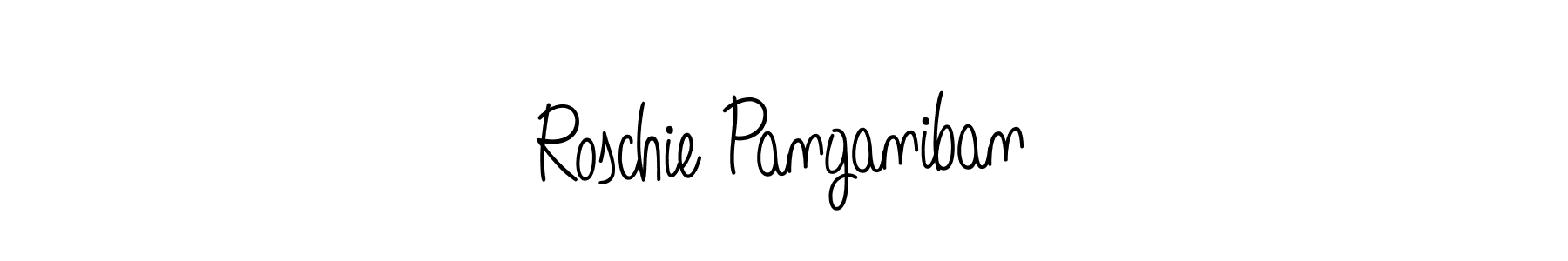 The best way (Angelique-Rose-font-FFP) to make a short signature is to pick only two or three words in your name. The name Roschie Panganiban include a total of six letters. For converting this name. Roschie Panganiban signature style 5 images and pictures png