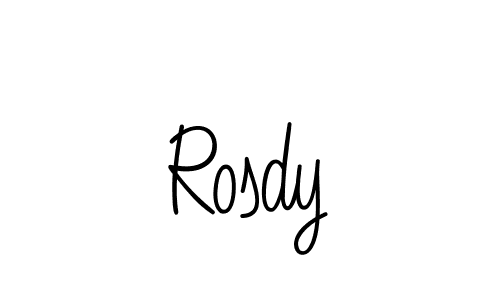 Rosdy stylish signature style. Best Handwritten Sign (Angelique-Rose-font-FFP) for my name. Handwritten Signature Collection Ideas for my name Rosdy. Rosdy signature style 5 images and pictures png