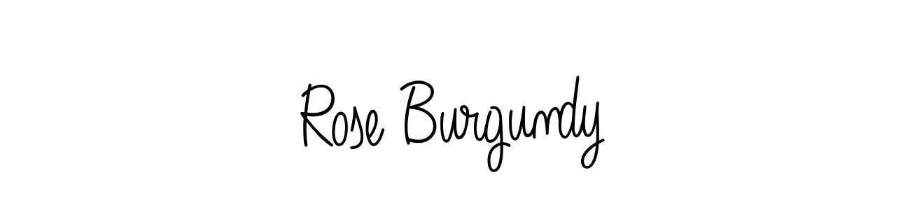 Also we have Rose Burgundy name is the best signature style. Create professional handwritten signature collection using Angelique-Rose-font-FFP autograph style. Rose Burgundy signature style 5 images and pictures png