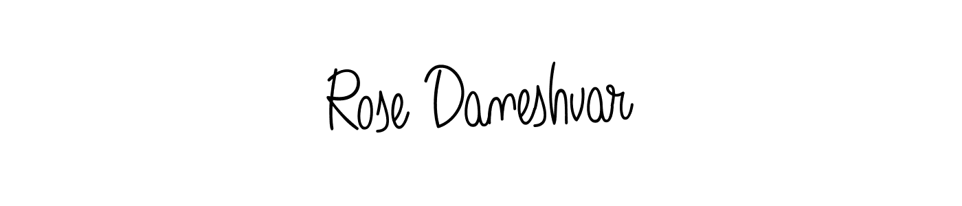 Angelique-Rose-font-FFP is a professional signature style that is perfect for those who want to add a touch of class to their signature. It is also a great choice for those who want to make their signature more unique. Get Rose Daneshvar name to fancy signature for free. Rose Daneshvar signature style 5 images and pictures png