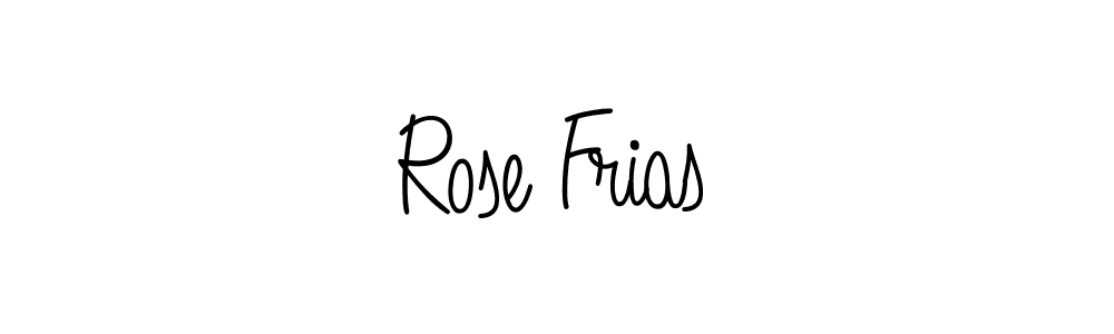 Use a signature maker to create a handwritten signature online. With this signature software, you can design (Angelique-Rose-font-FFP) your own signature for name Rose Frias. Rose Frias signature style 5 images and pictures png