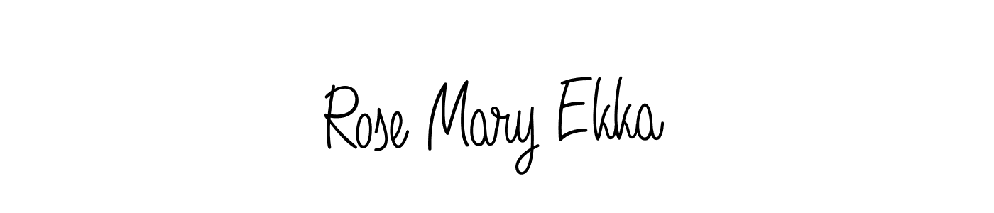 Use a signature maker to create a handwritten signature online. With this signature software, you can design (Angelique-Rose-font-FFP) your own signature for name Rose Mary Ekka. Rose Mary Ekka signature style 5 images and pictures png